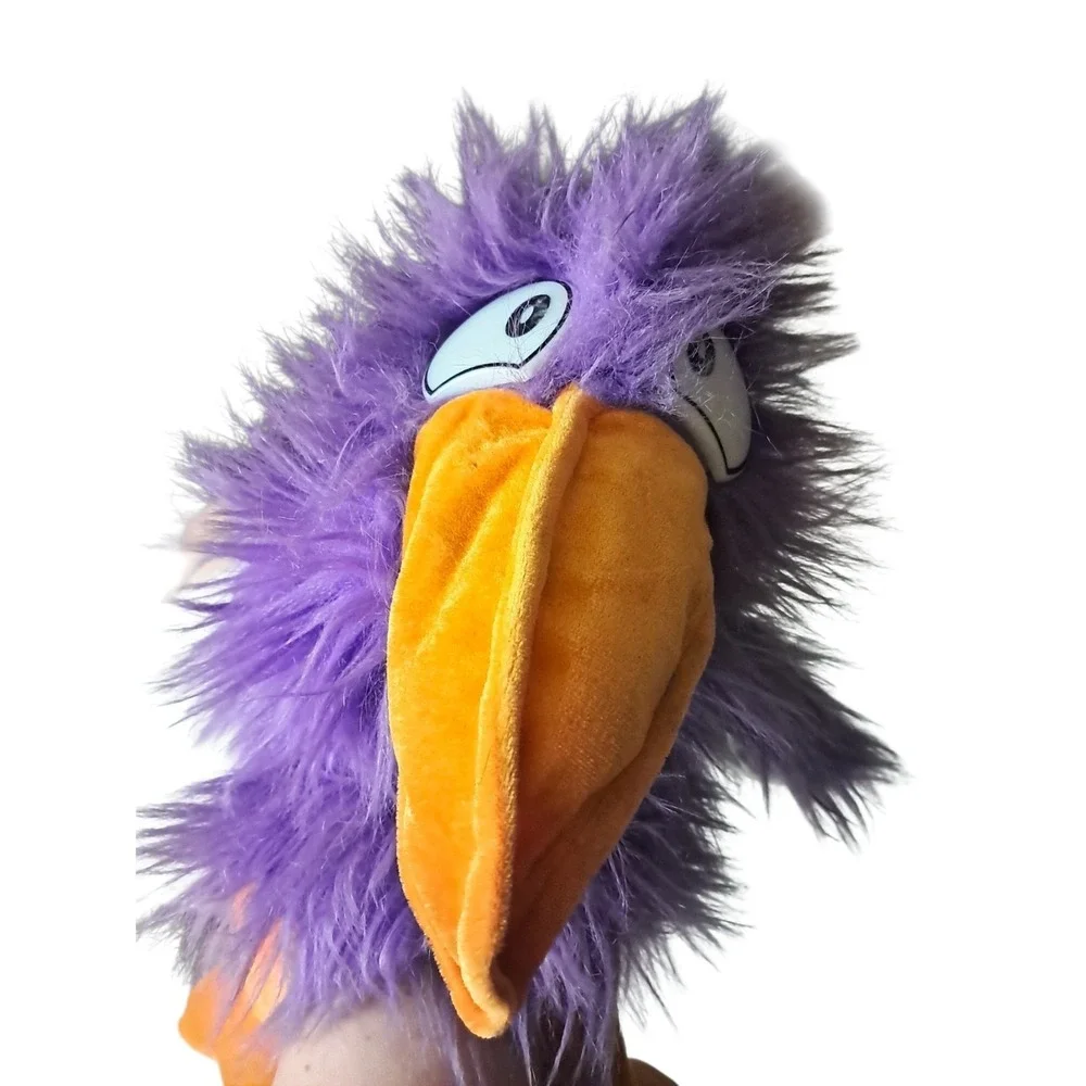 Kolden Toys Purple Toko Bird Hand Puppet Squeaks Squawking Hairy Rare Color